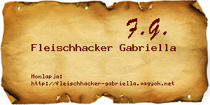 Fleischhacker Gabriella névjegykártya